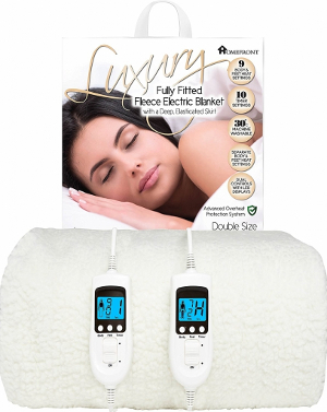 Homefront electric blanket with dual controls
